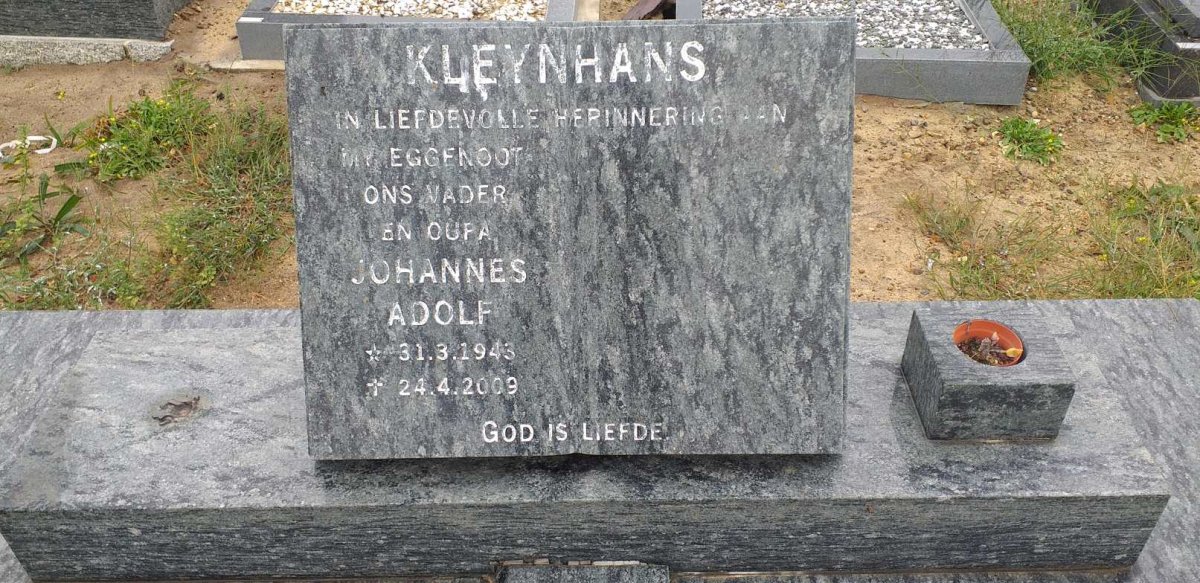 KLEYNHANS Johannes Adolf 1943-2009