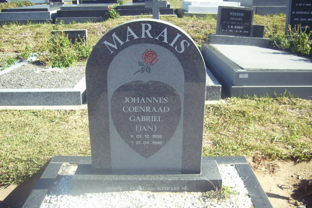 MARAIS Johannes Coenraad Gabriel 1936-1996