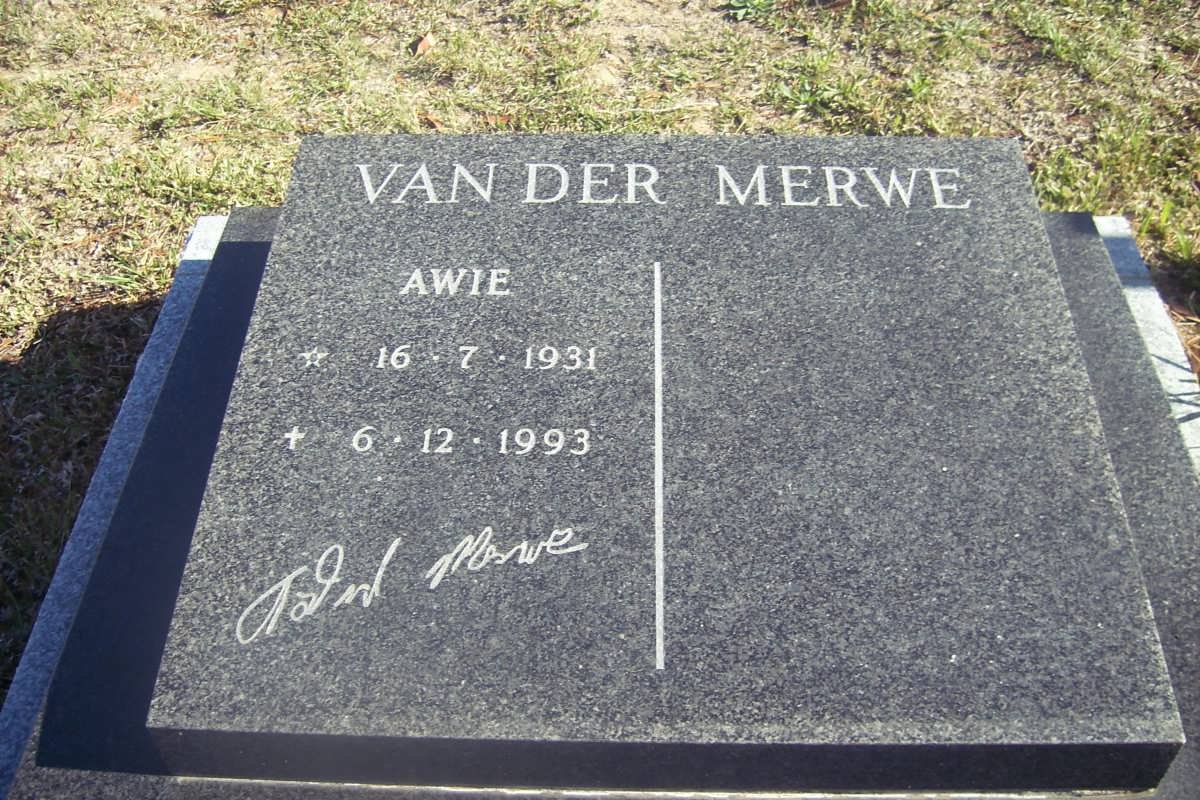 MERWE Awie, van der 1931-1993