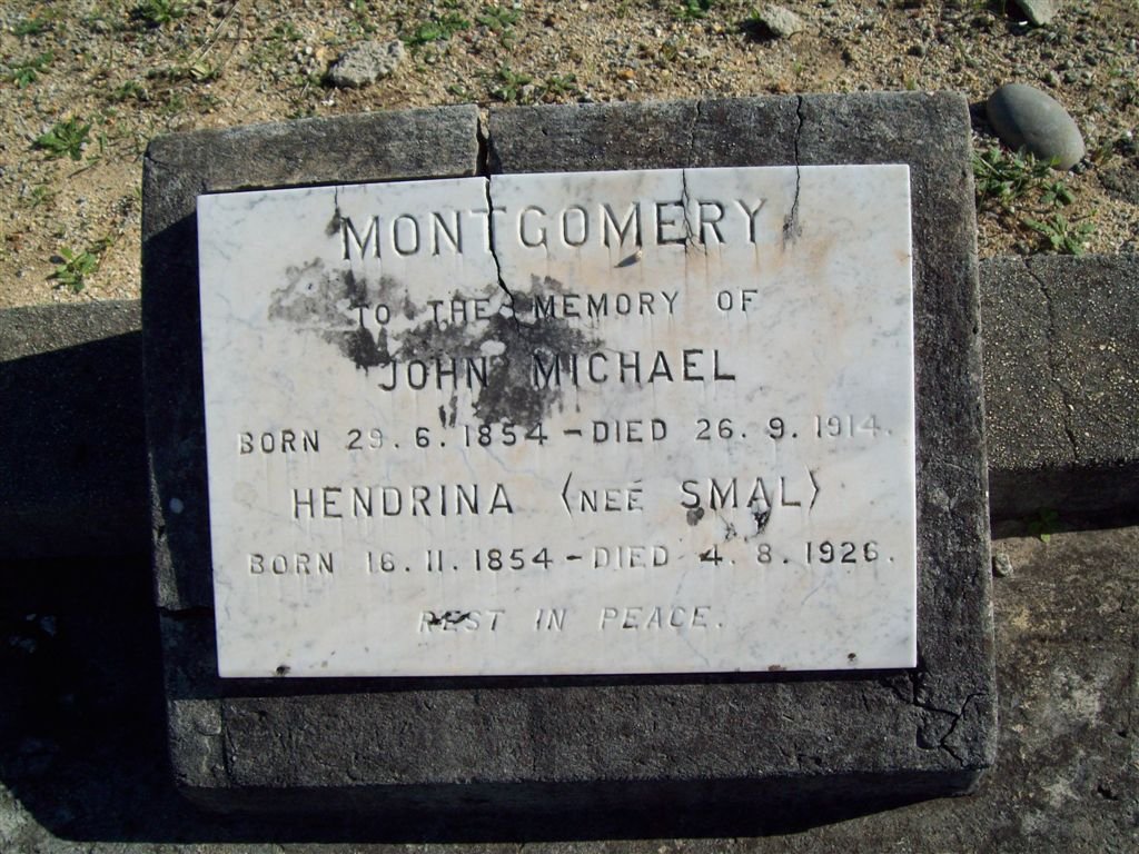 MONTGOMERY John Michael 1854-1914 &amp; Hendrina SMAL 1854-1926