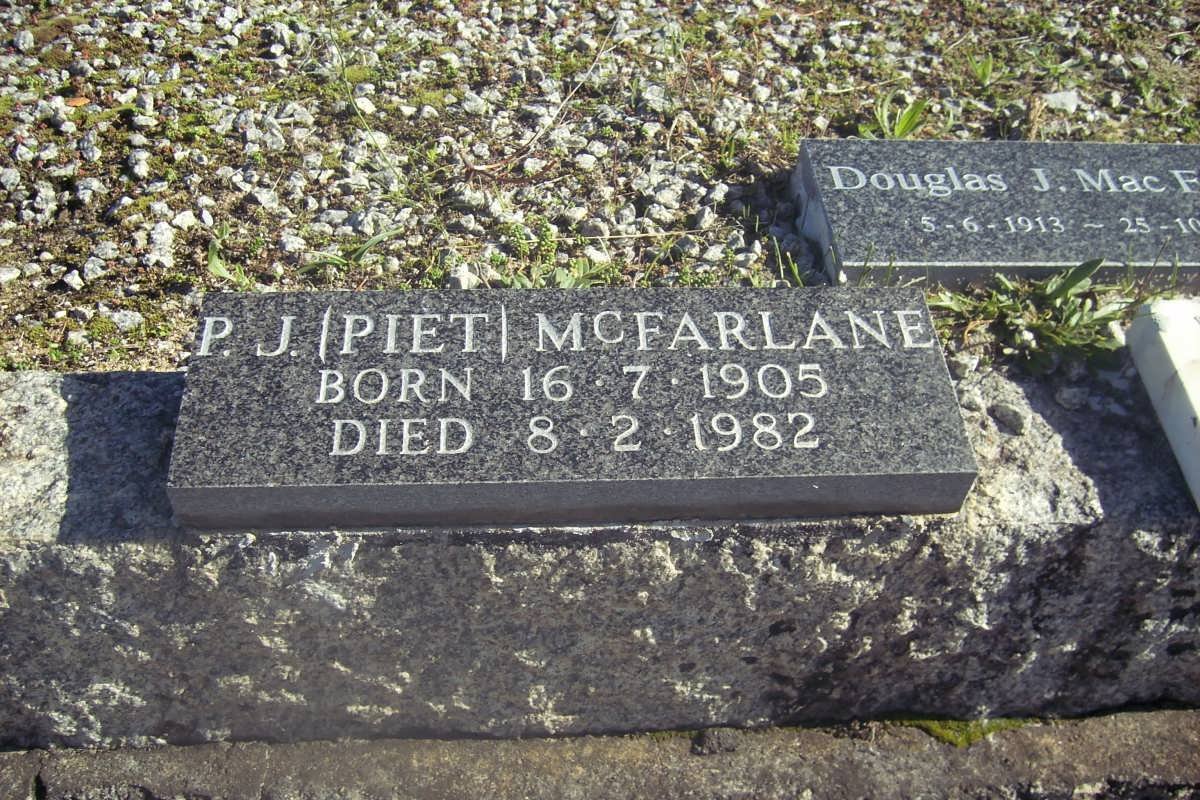 McFARLANE P.J. 1905-1982