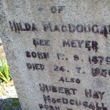 MacDOUGALL Hubert Hay 186?-1951 &amp; Hilda MEYER 1870-1950 