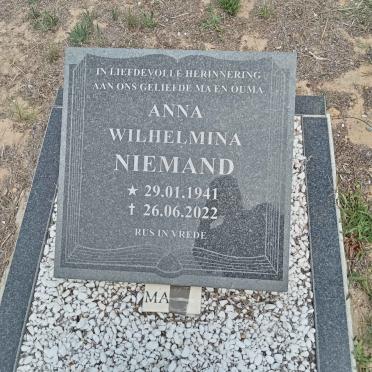 NIEMAND Anna Wilhelmina 1941-2022