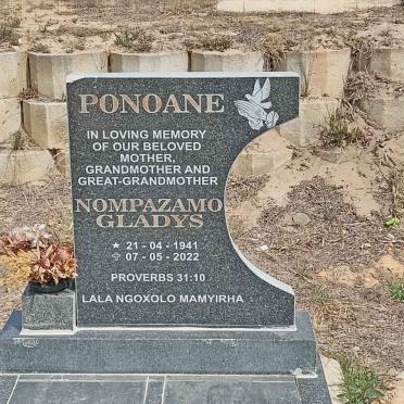 PONOANE Nompazamo Gladys 1941-2022 