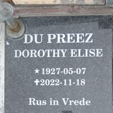 PREEZ Dorothy Elise, du 1927-2022