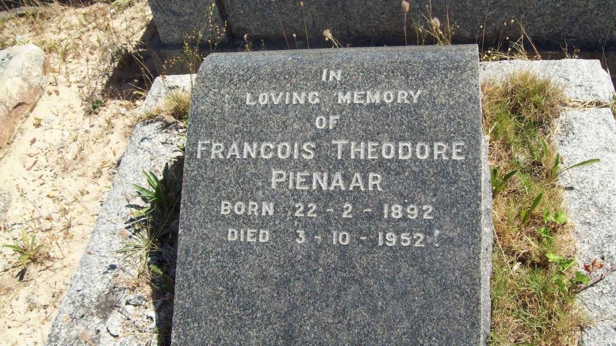 PIENAAR Francois Theodore 1892-1952