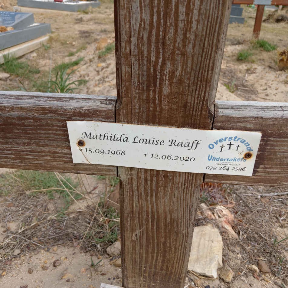 RAAFF Mathilda Louise 1968-2020