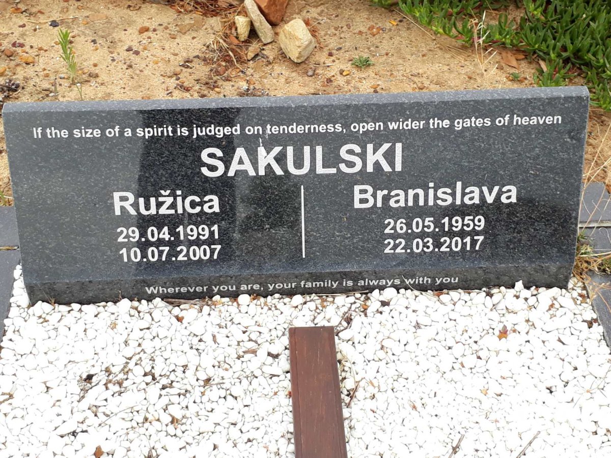 SAKULSKI Branislava 1959-2017 :: SAKULSKI Ruzica 1991-2007