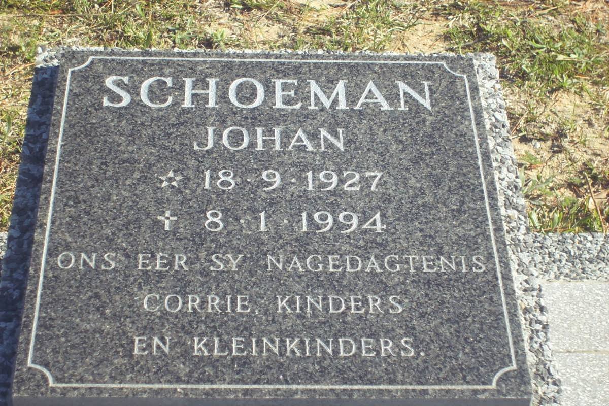 SCHOEMAN Johan 1927-1994