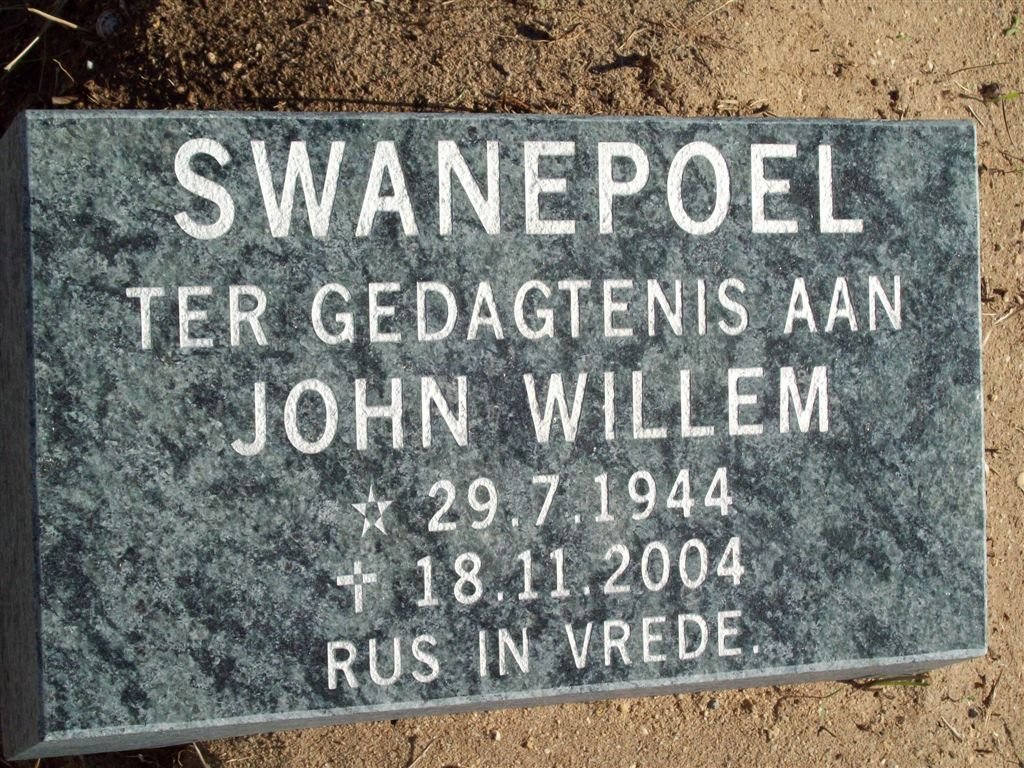 SWANEPOEL John Willem 1944-2004