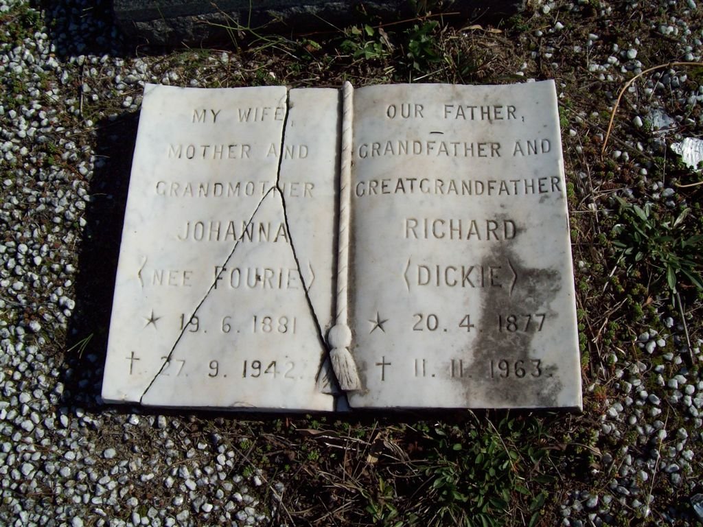 SHERRIFF Richard 1877-1963 &amp; Johanna FOURIE 1881-1942