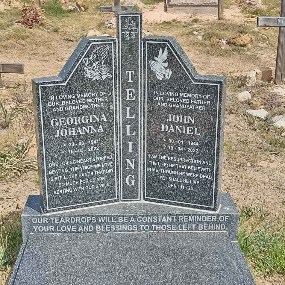TELLING John Daniel 1944-2022 & Georgina Johanna 1941-2022