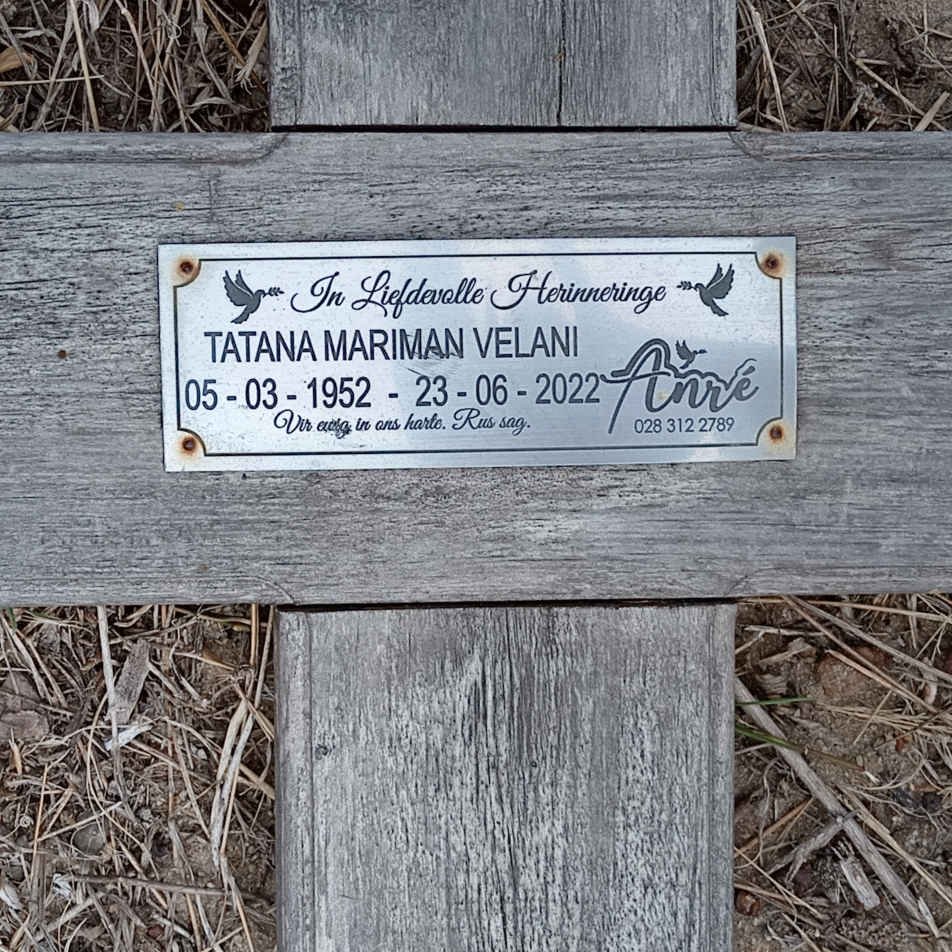 VELANI Tatana Mariman 1952-2022