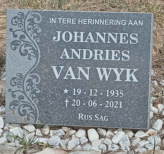 WYK Johannes Andries, van 1935-2021