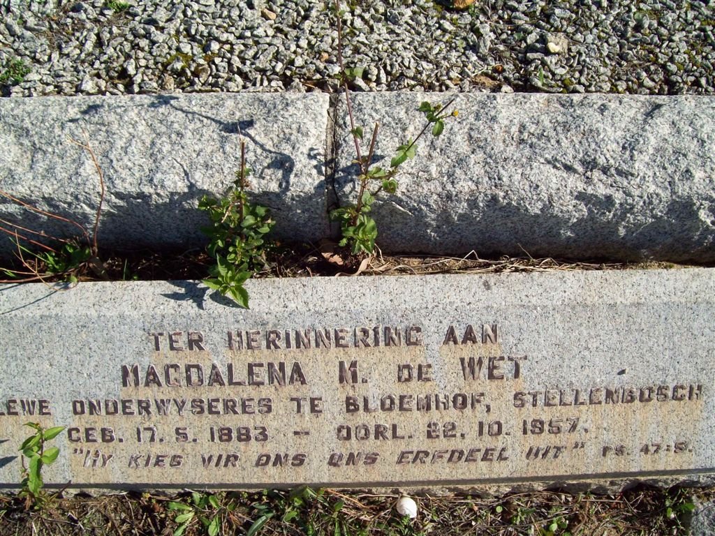 WET Magdalena M., de 1883-1957