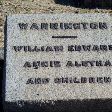WARRINGTON William Edward &amp; Annie Aletha :: WARRINGTON children