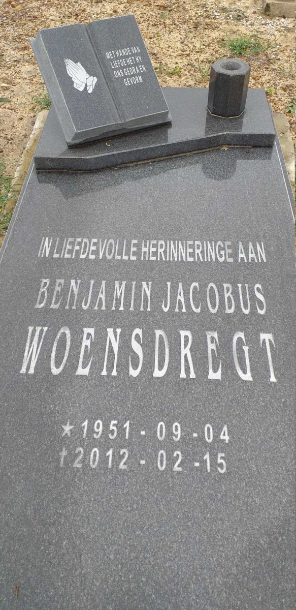 WOENSDREGT Benjamin Jacobus 1951-2012