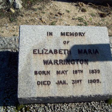 WARRINGTON Elizabeth Maria 1839-1909
