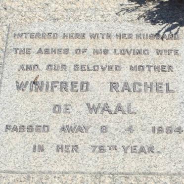 WAAL Winifred Rachel, de -1954