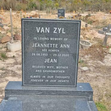 ZYL Jeanette Ann, van nee KEMPEN 1953-2020