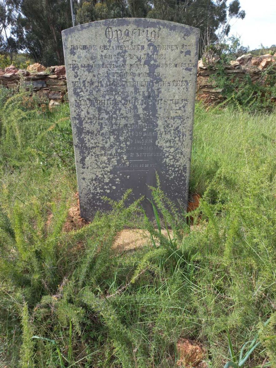 UIJS Francina Gertruijda nee EKSTEEN -1855