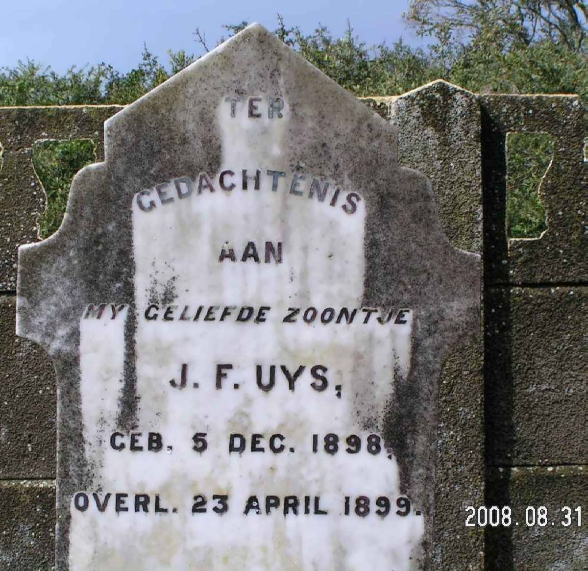 UYS J.F. 1898-1899