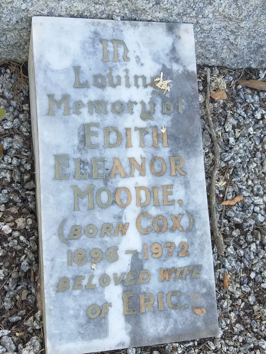 MOODIE Edith Eleanor nee COX 1896-1972