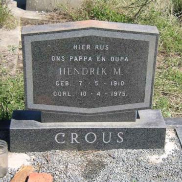 CROUS Hendrik M. 1910-1975
