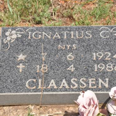 CLAASSEN Ignatius C. 1924-1986