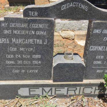 EMERICH Cornelius Johannes 1883-1969 &amp; Maria Margaretha J. MEYER 1889-1964