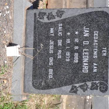 LEONARD Jan D. 1889-1979