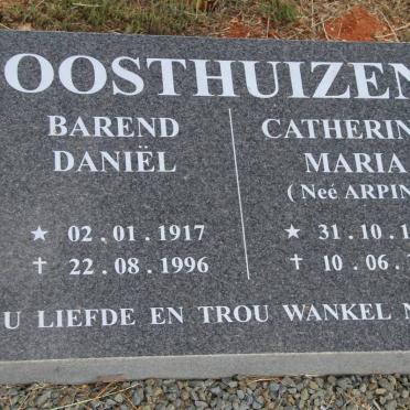 OOSTHUIZEN Barend Daniël 1917-1996 &amp; Catherina Maria ARPIN 1925-2010