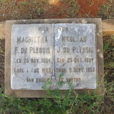 PLESSIS Nicolaas J., du 1894-1959 &amp; Magrietha F. 1904-1959