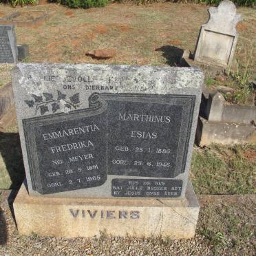 VIVIERS Marthinus Esias 1886-1945 &amp; Emmarentia Fredrika MEYER 1891-1965