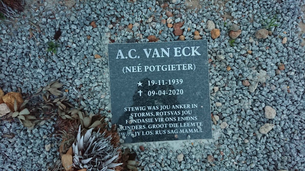 ECK A.C., van nee POTGIETER 1939-2020