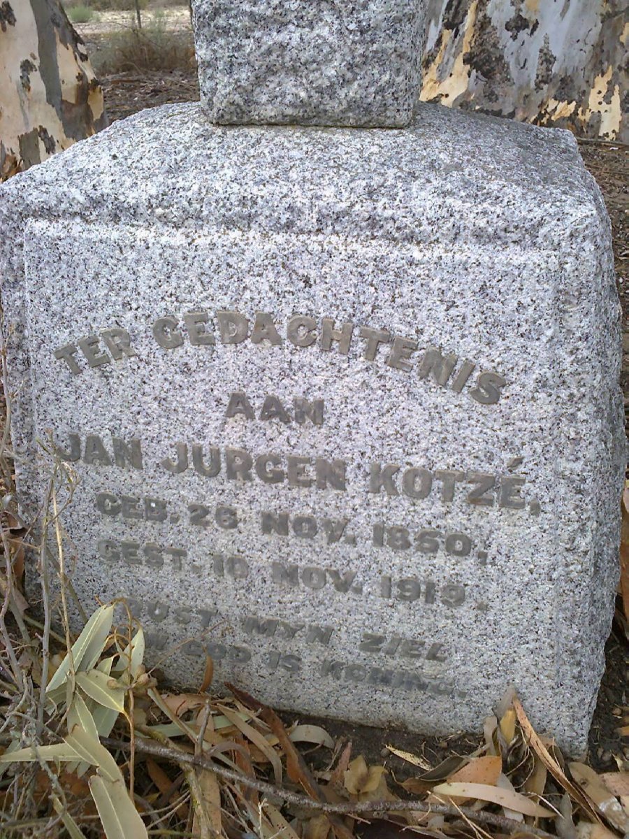 KOTZÉ Jan Jurgen 1850-1919