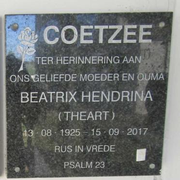 COETZEE Beatrix Hendrina nee THEART 1925-2017