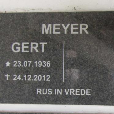 MEYER Gert 1936-2012