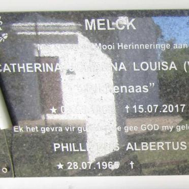 MELCK Philippus Albertus 1965- & Catharina Johanna Louisa VISSER 1962-2017
