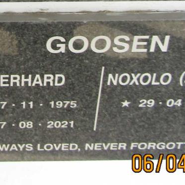 GOOSEN Gerhard 1975-2021 & Noxolo SOKIYA 1974-