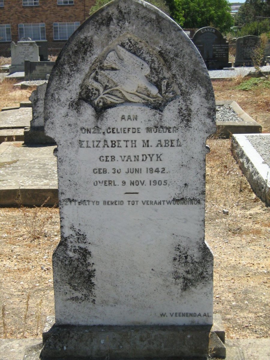 ABEL Elizabeth M. nee VAN DYK 1842-1905