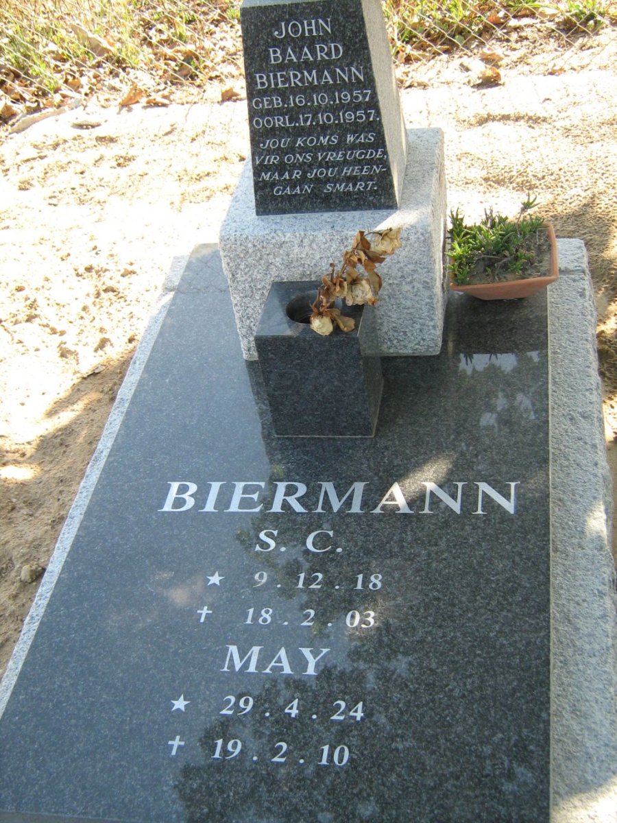BIERMANN S.C. 1918-2003 &amp; May 1924-2010 :: BIERMANN John Baard 1957-1957