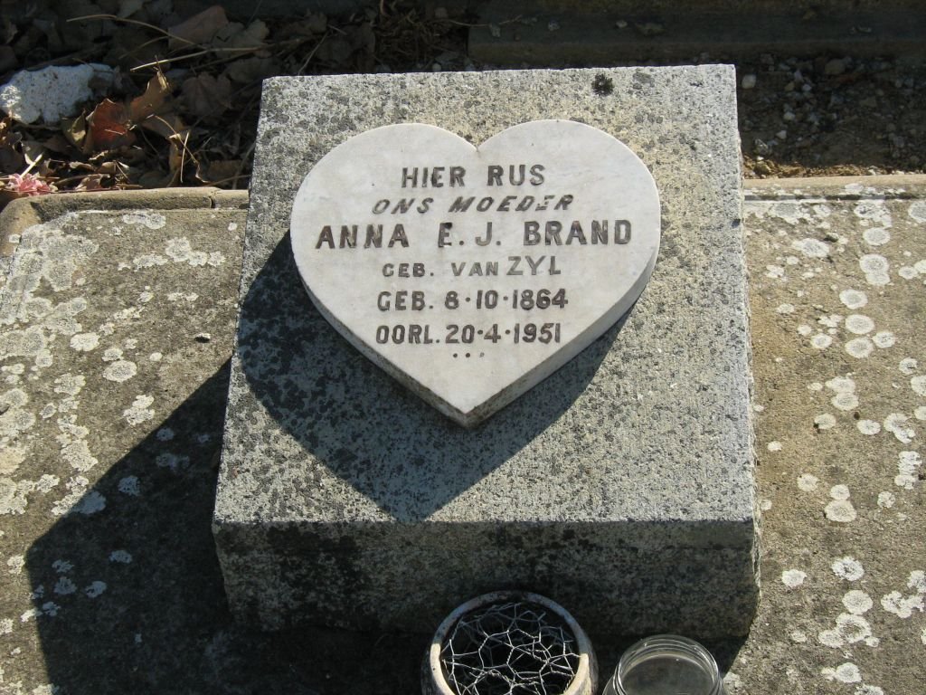 BRAND Anna E.J. nee VAN ZYL 1864-1951