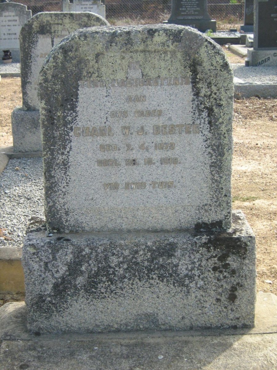 BESTER Charl W.J. 1872-1918