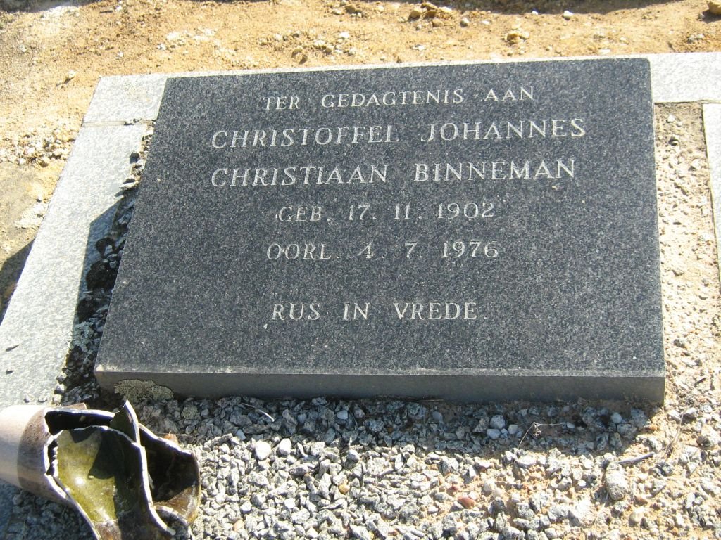 BINNEMAN Christoffel Johannes Christiaan 1902-1976