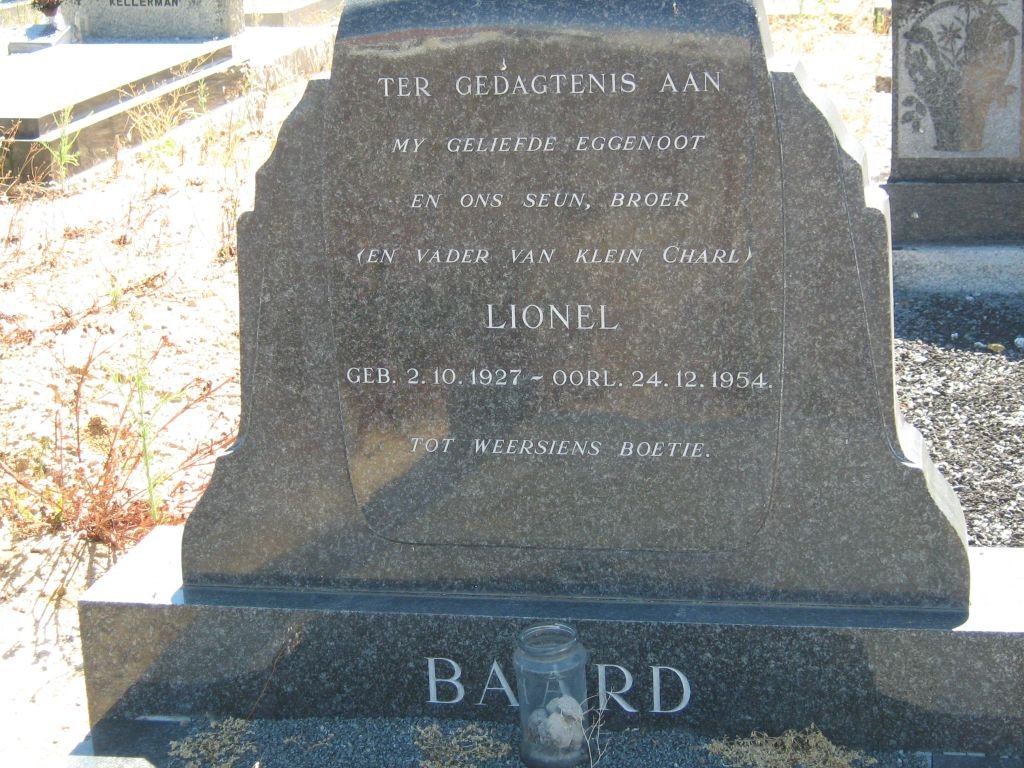 BAARD Lionel 1927-1954
