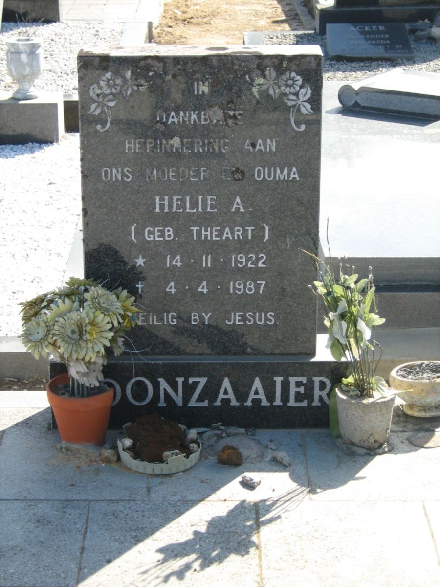 BOONZAAIER Helie A. nee THEART 1922-1987