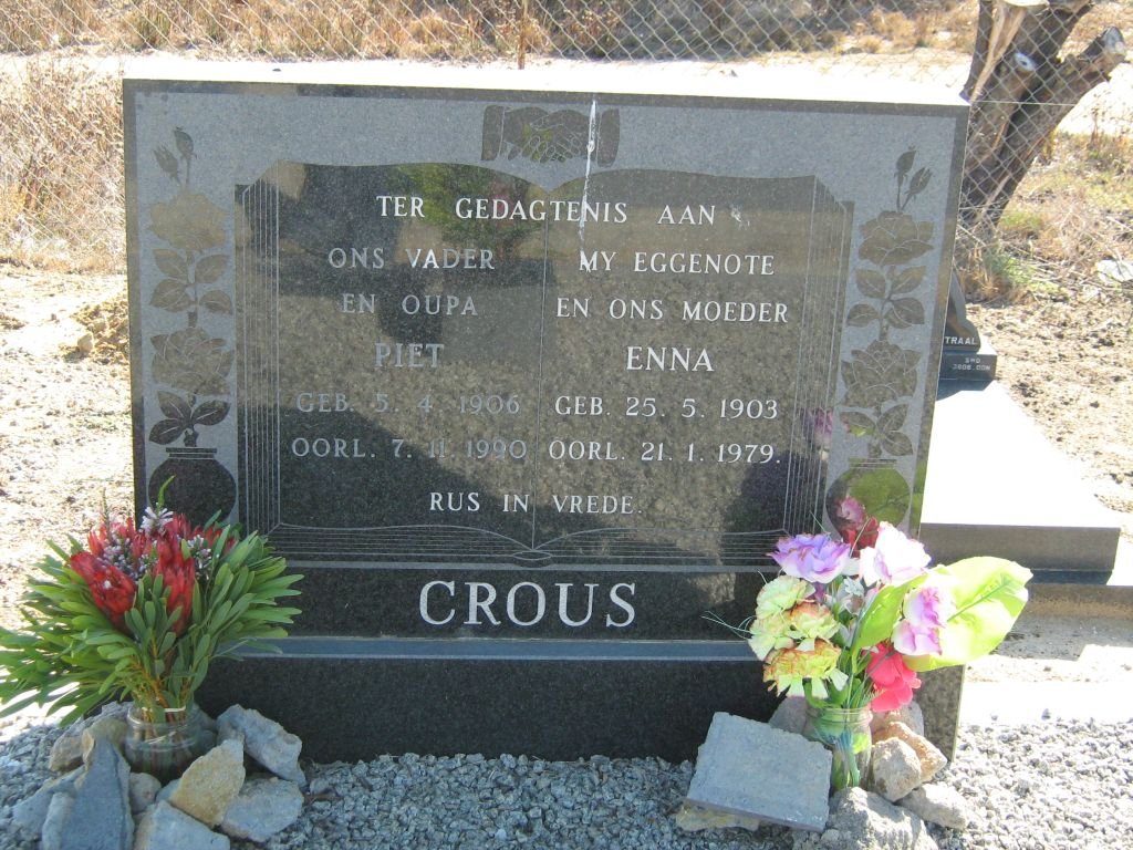 CROUS Piet 1906-1990 &amp; Enna 1903-1979