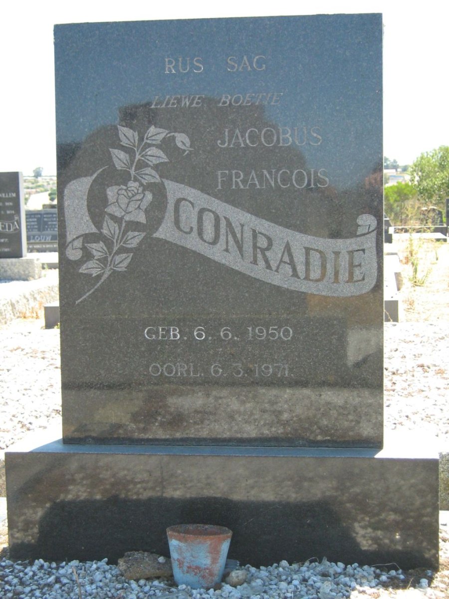 CONRADIE Jacobus Francois 1950-1971