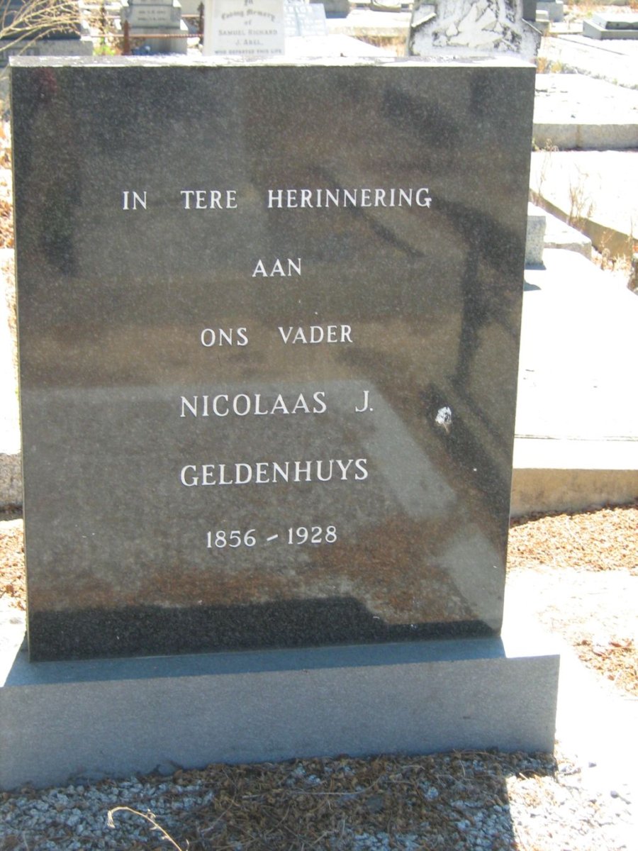 GELDENHUYS Nicolaas J. 1856-1928